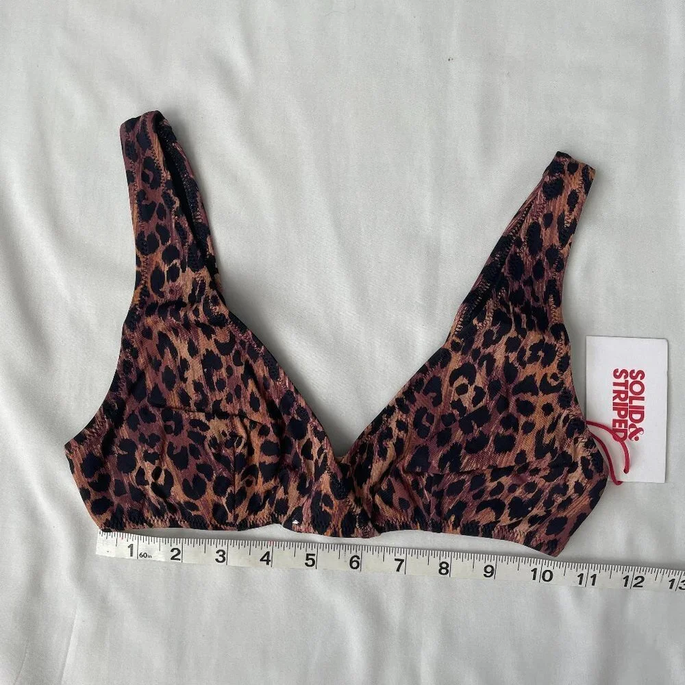 Solid & Striped XS The Annie Leopard‎ Print Bikini Top